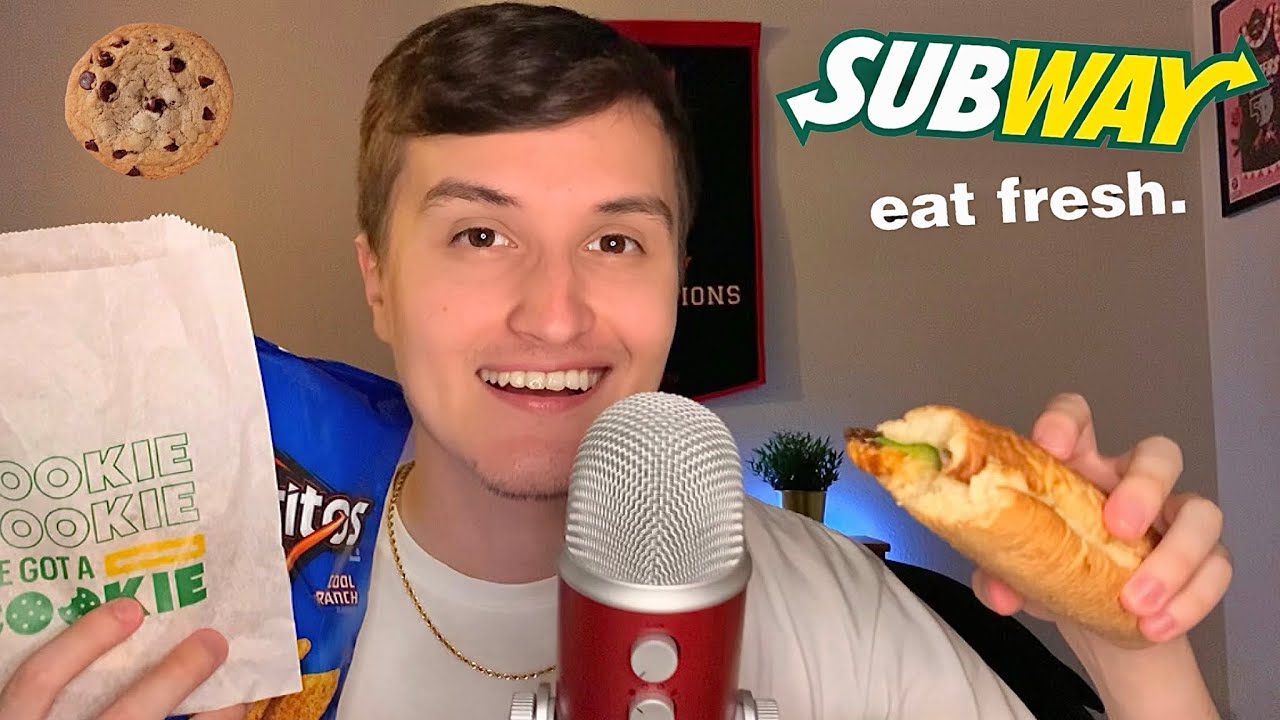 [ASMR] NEW Subway Sandwich Mukbang (w/ eating sounds)