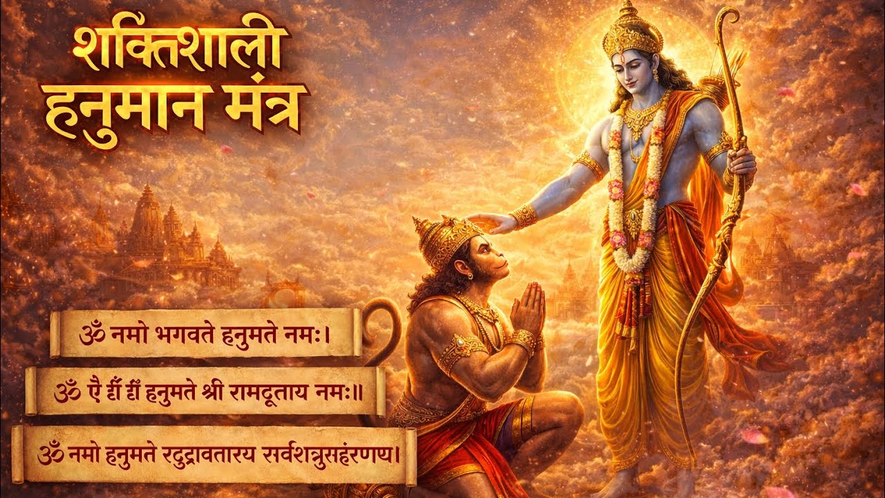 सबसे शक्तिशाली हनुमान मंत्र: भूत-प्रेत और डर से मुक्ति के लिए 🔥 @Karm.hidharam 