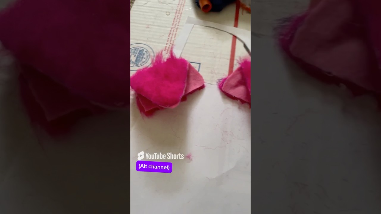 Making pink dog ears!! #furry #craft #art #dogears