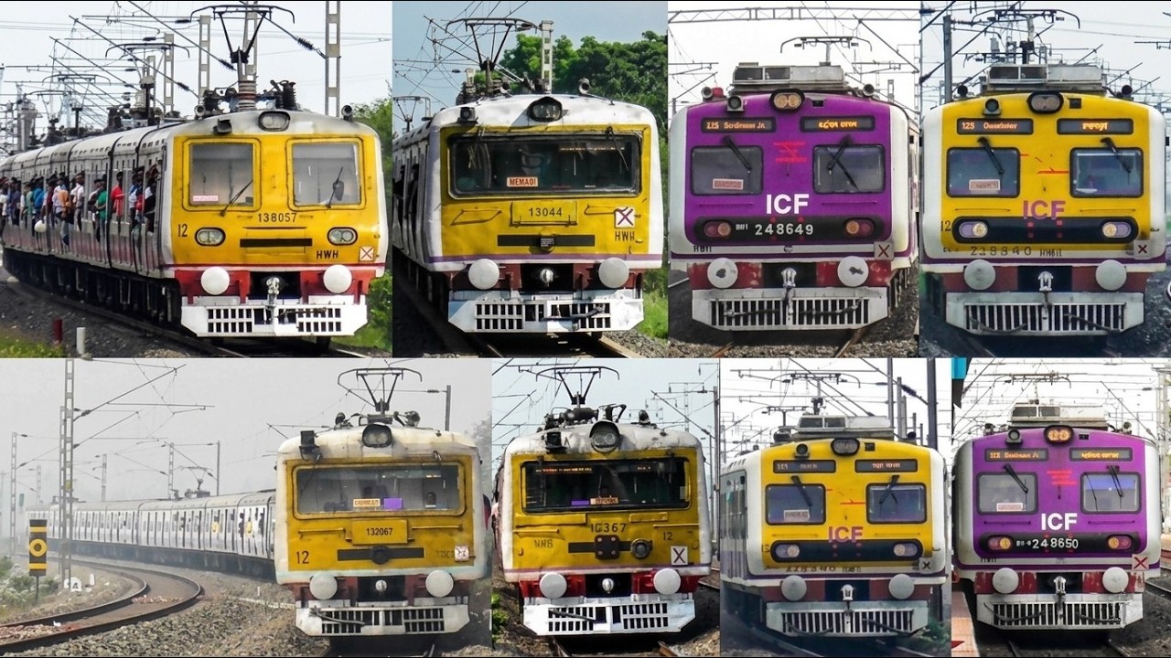 [21 in 1] Amazing multicolored different model EMU local trains from Eastern Railway- Kolkata Trains