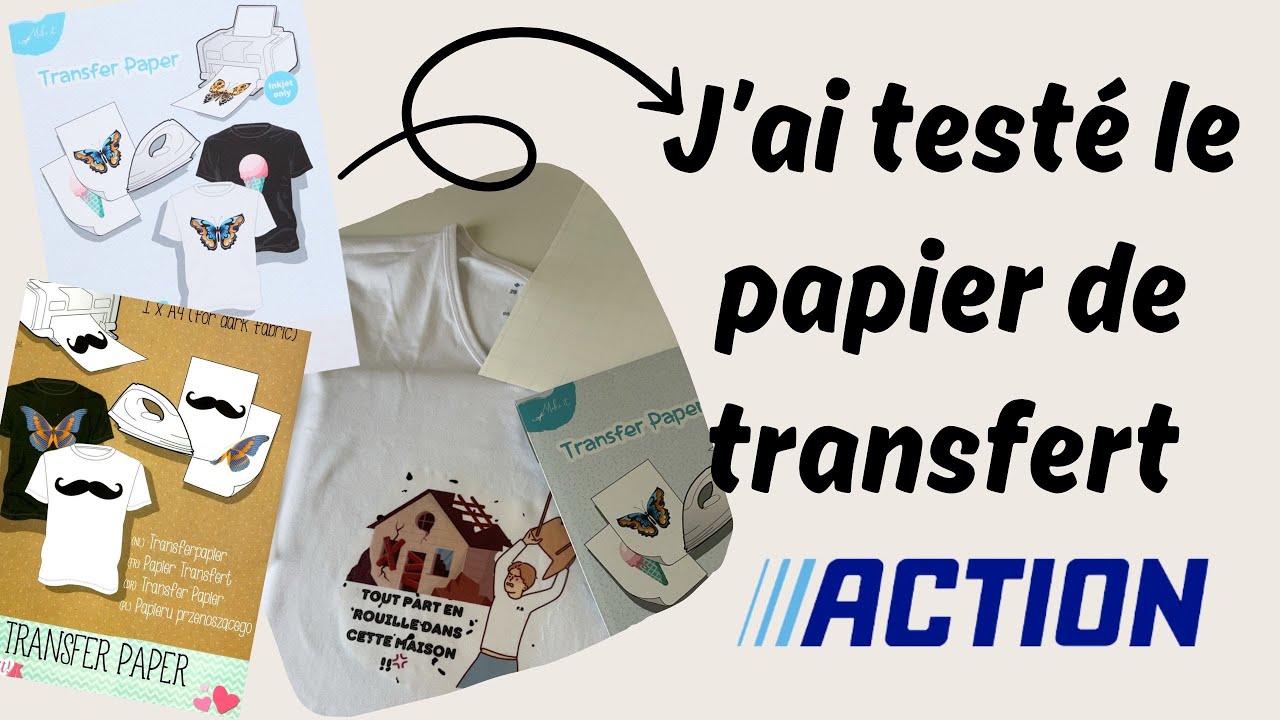 Personnaliser des T-shirt avec du papier transfert Action ✌️