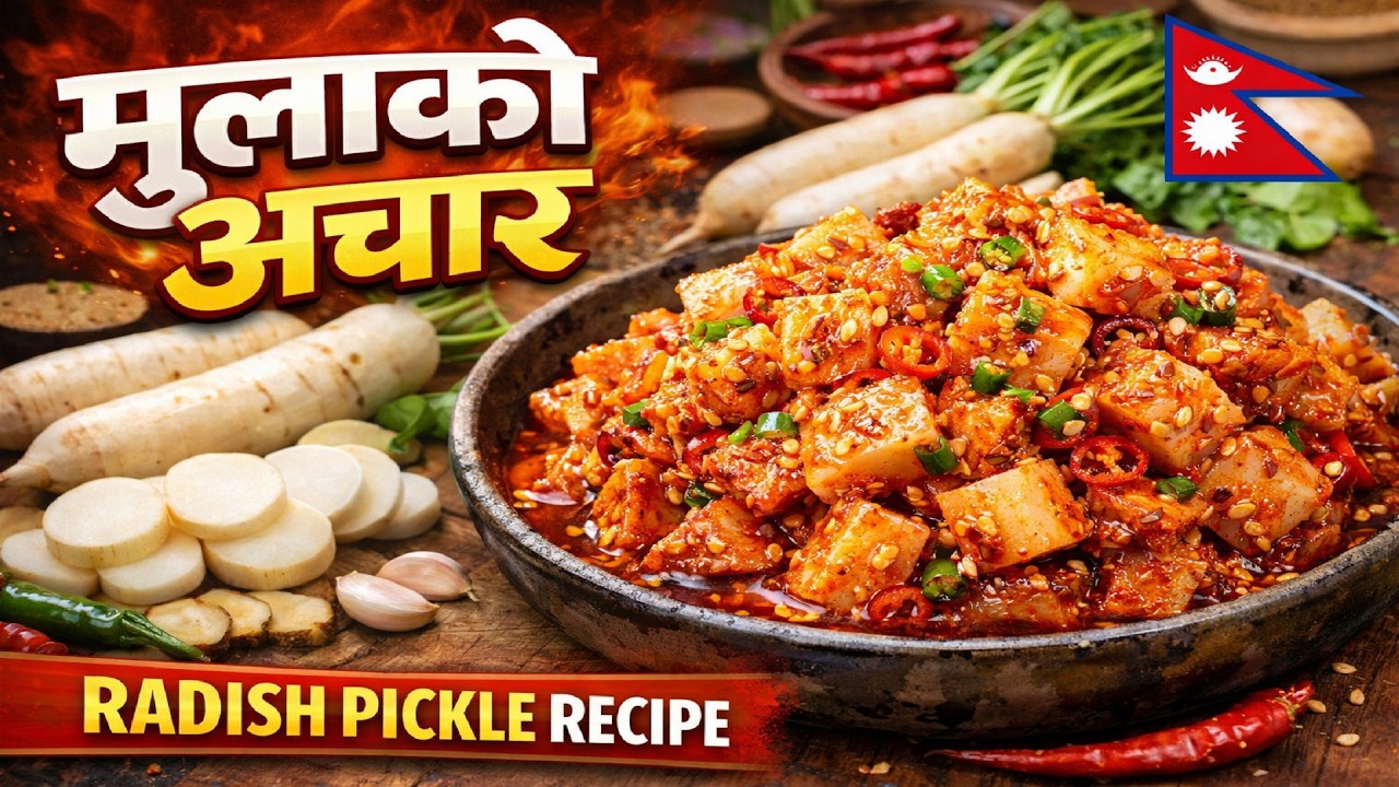 मुलाकाे अचार | Mulako Achar Recipe | Mulako Achar Banaune Tarika | How to Make Mulako Achar