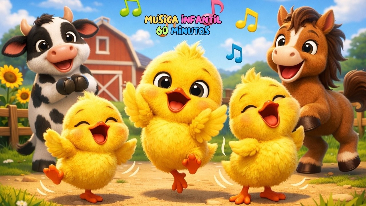 Pintinhos, Vaquinha e Cavalinho | Coletânea de Músicas da Fazenda | Música Infantil Divertida