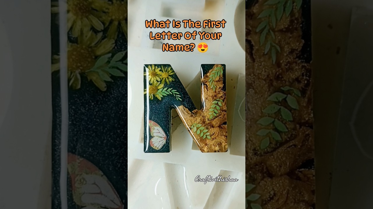 Handmade Resin Art Keychains🥰N letter Resin Keychain✨#shortvideo #shorts #resin #keychain #art#diy