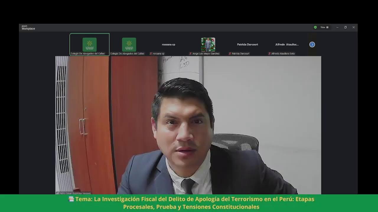 📚 Tema: La Investigación Fiscal del Delito de Apología del Terrorismo en el Perú: Etapas Procesales