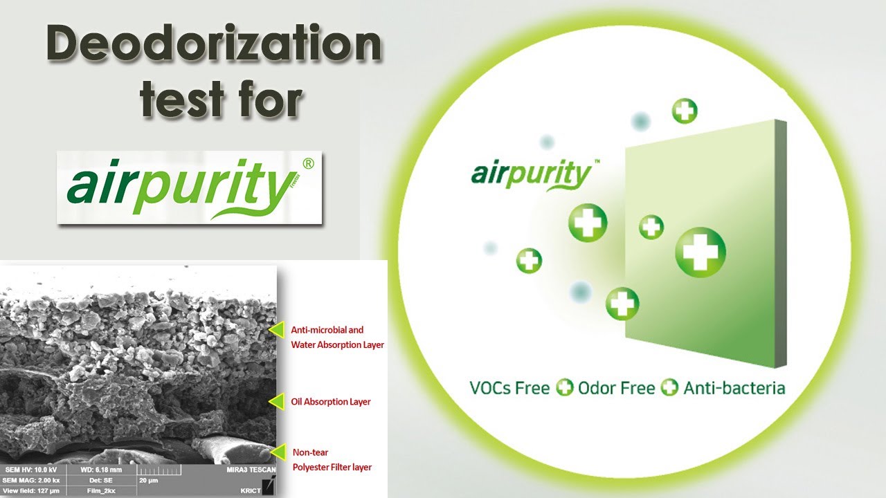 Airpurity freetex&reg; Antibacterial Non-woven Fabric - Deodorization Test - AP500 and AP300