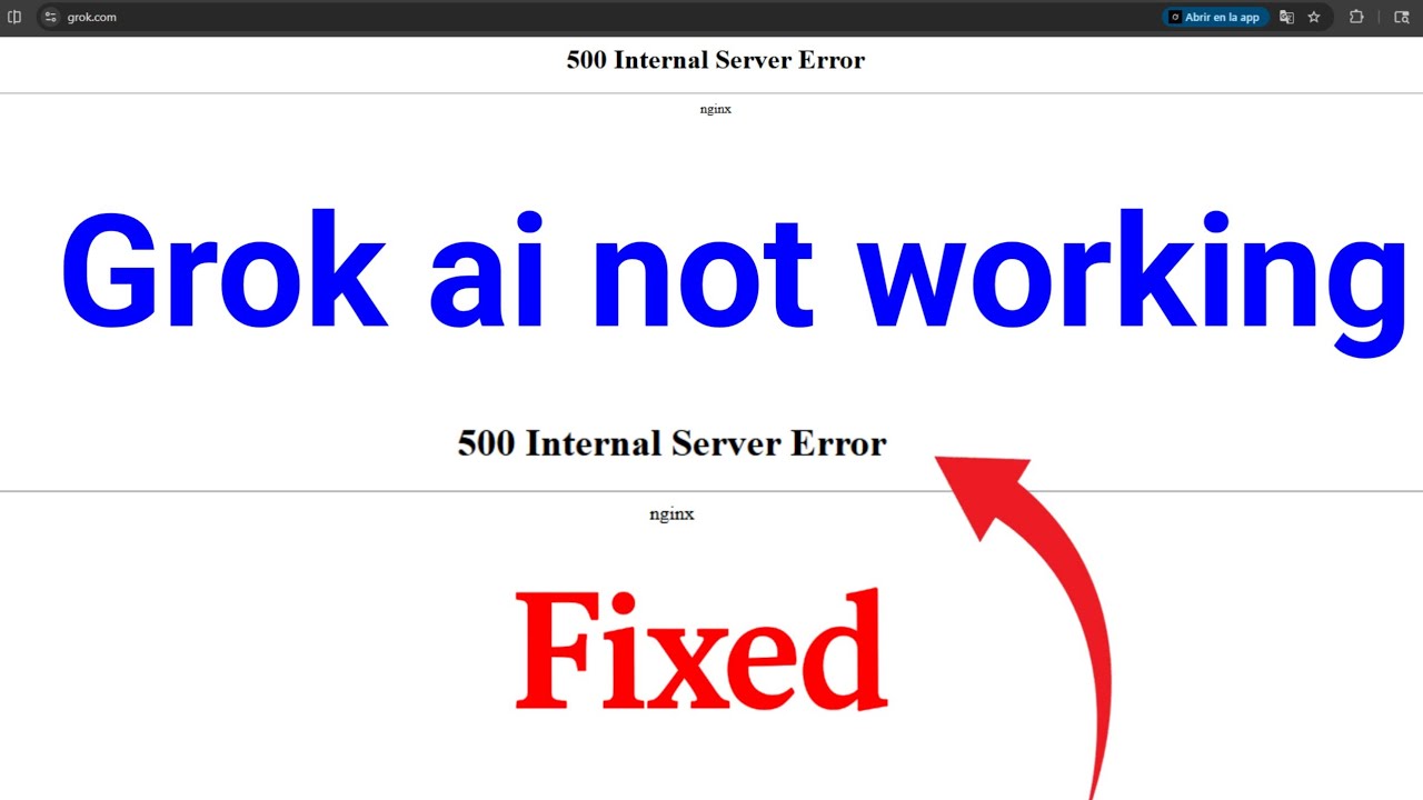 Grok ai 500 Internal Server Error | grok ai not working server issue fix today 