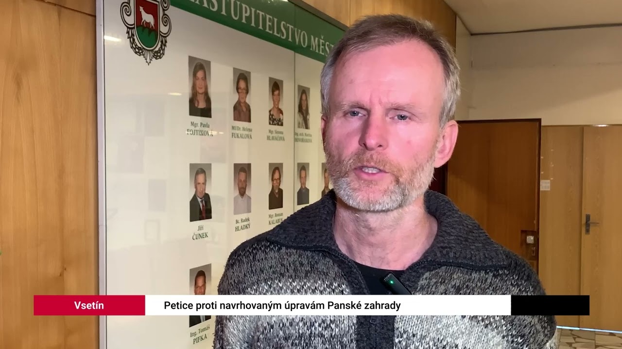 Vsetín: Petice proti navrhovaným úpravám Panské zahrady