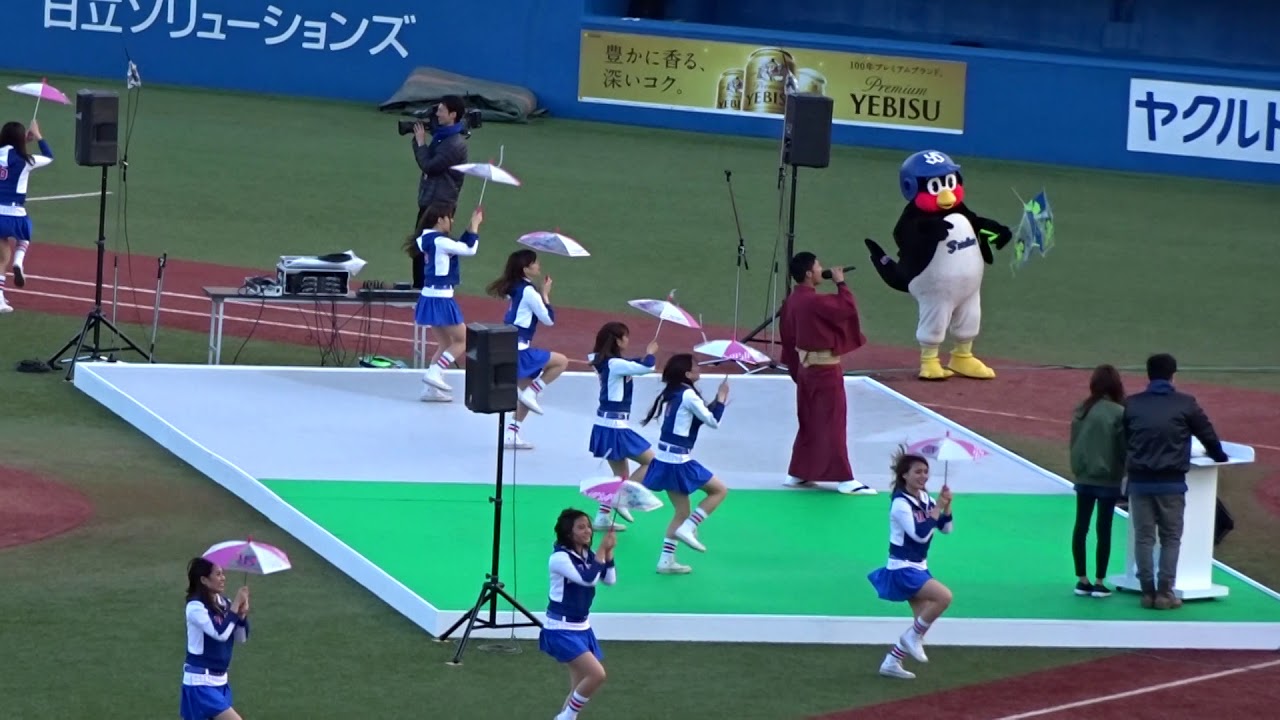 つば九郎壊れた！！傘も壊れた！！西浦選手の破壊力抜群の東京音頭！！東京ヤクルトスワローズ　ファン感謝デー　２０１７．１１．２３