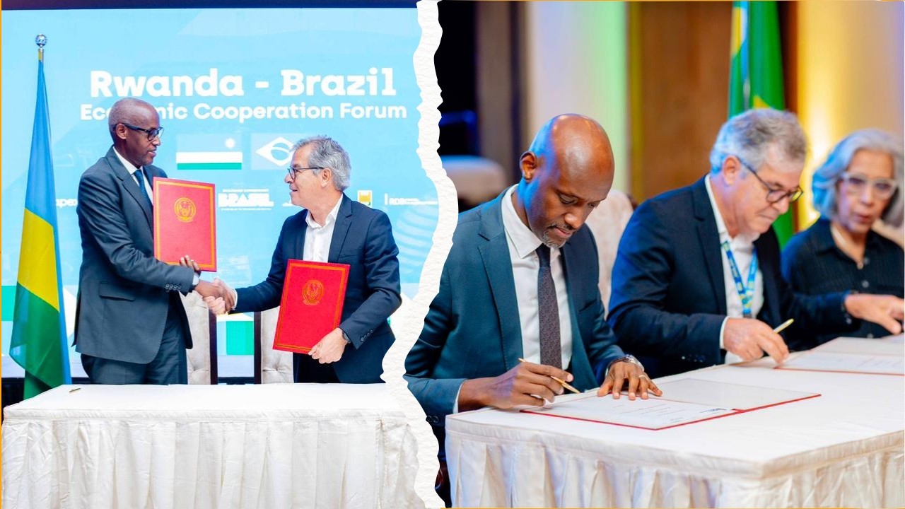 U Rwanda na Brazil basinye amasezerano y'ubufatanye mu ishoramari n’ubucuruzi