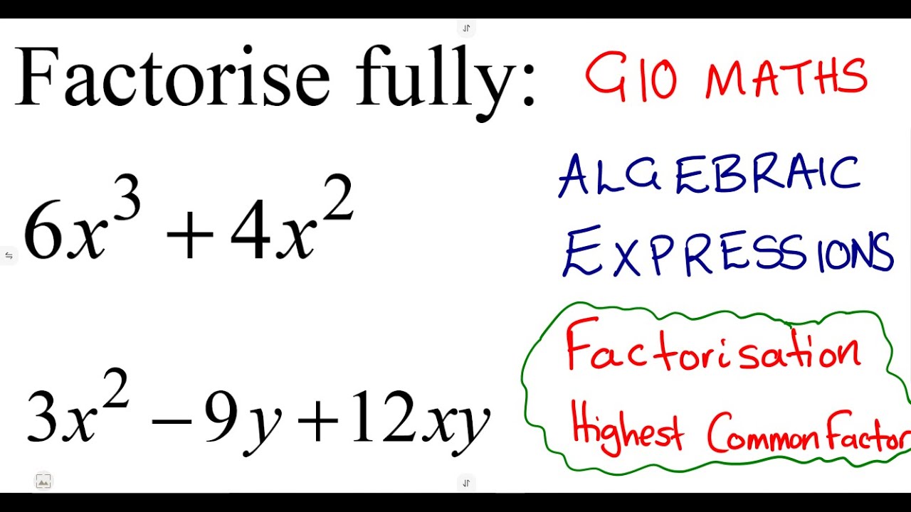 Mathematics Grade 10 Factorisation - Highest Common Factor Term 1 @Maths Zone African Motives