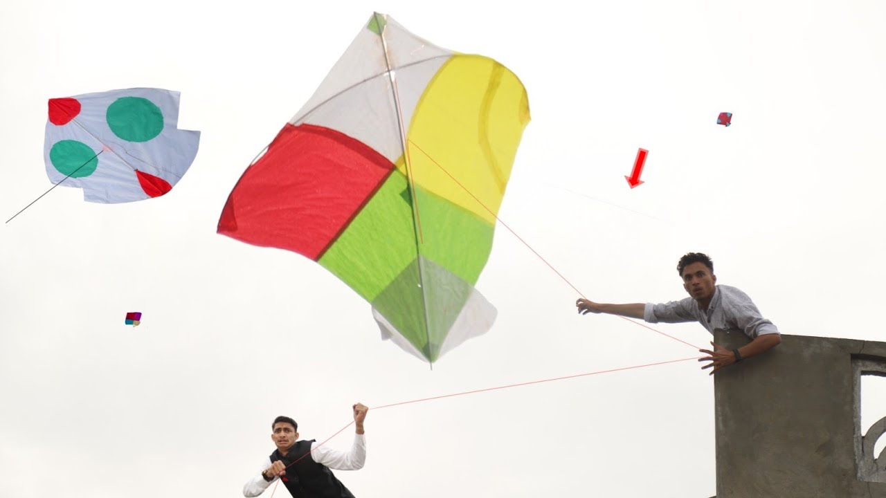 Big Colour Ful Gudda Catch Vs kites | Patang | My New HairCut