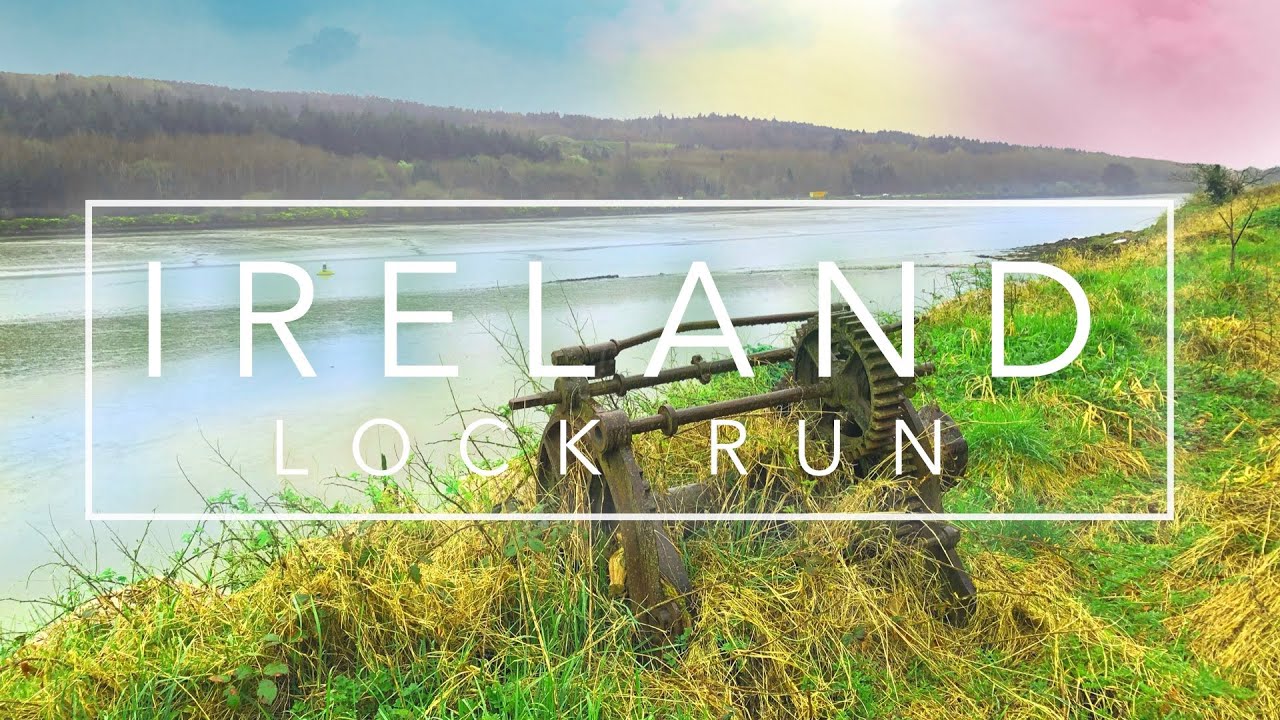 Irish lock run 4K | Virtual treadmill running | Explore Ireland | Victoria Lock | ASMR | 30 min