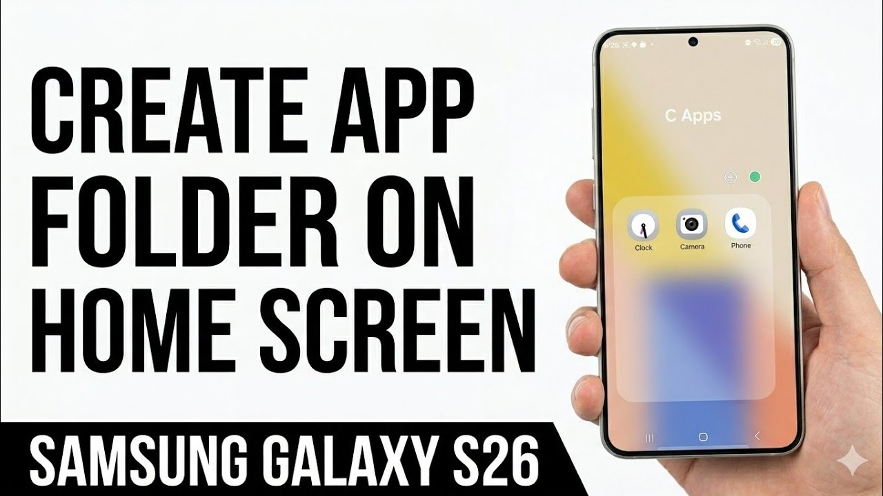 Samsung Galaxy S26, S26+ и S26 Ultra | Как создать папки приложений на главном экране | Простая о...