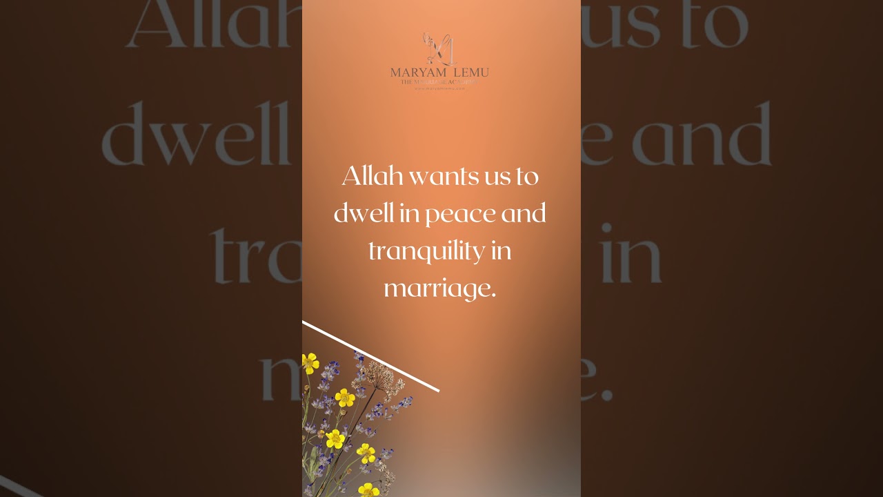 Nurturing Peace and Tranquility: The Essence of a Blessed Marriage