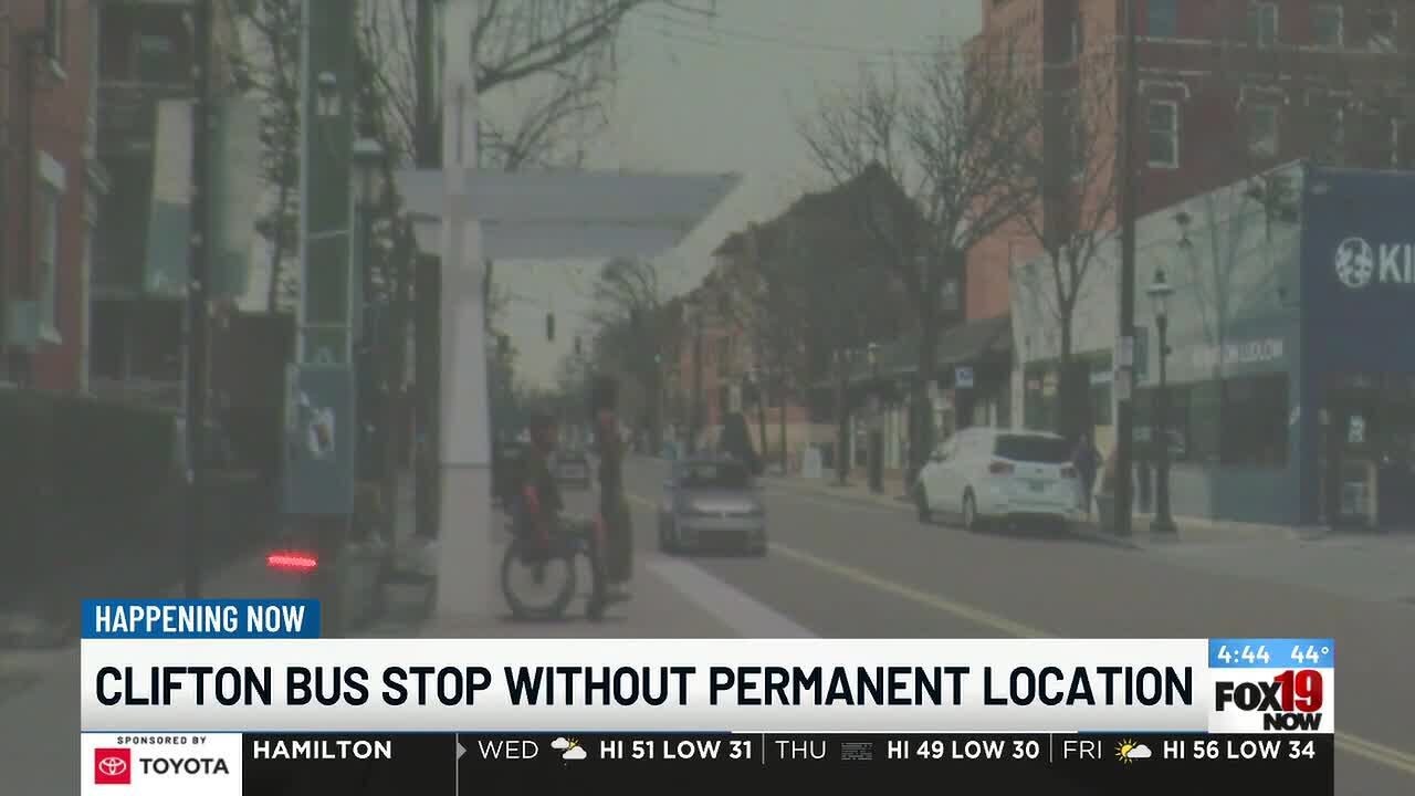 Clifton bus stop without permanent location