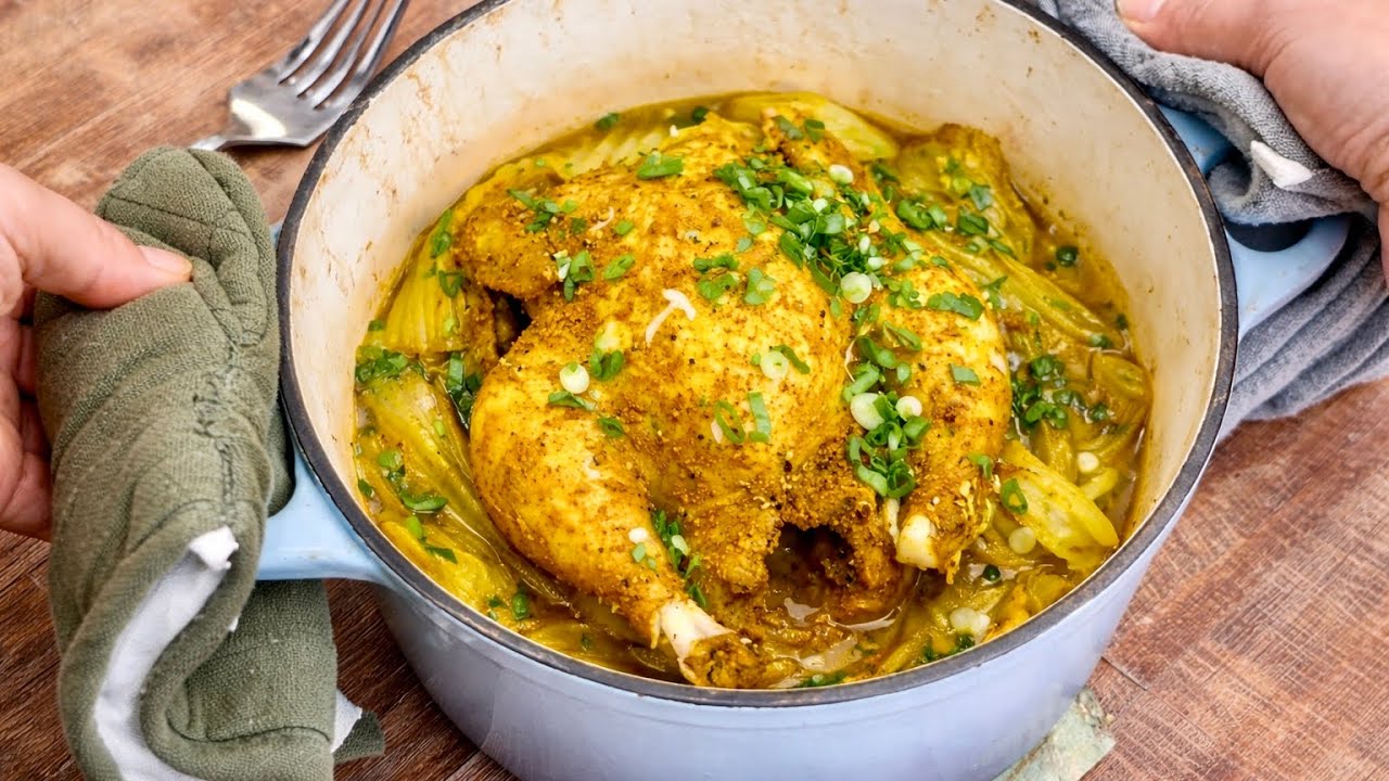 Всем нравится это блюдо из курицы с куркумой, приготовленное в одной кастрюле без воды &mdash; очень пр...