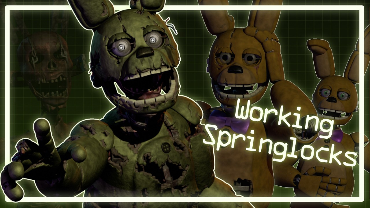 modeling Springtrap with working springlocks [speed model] [fnaf 3]