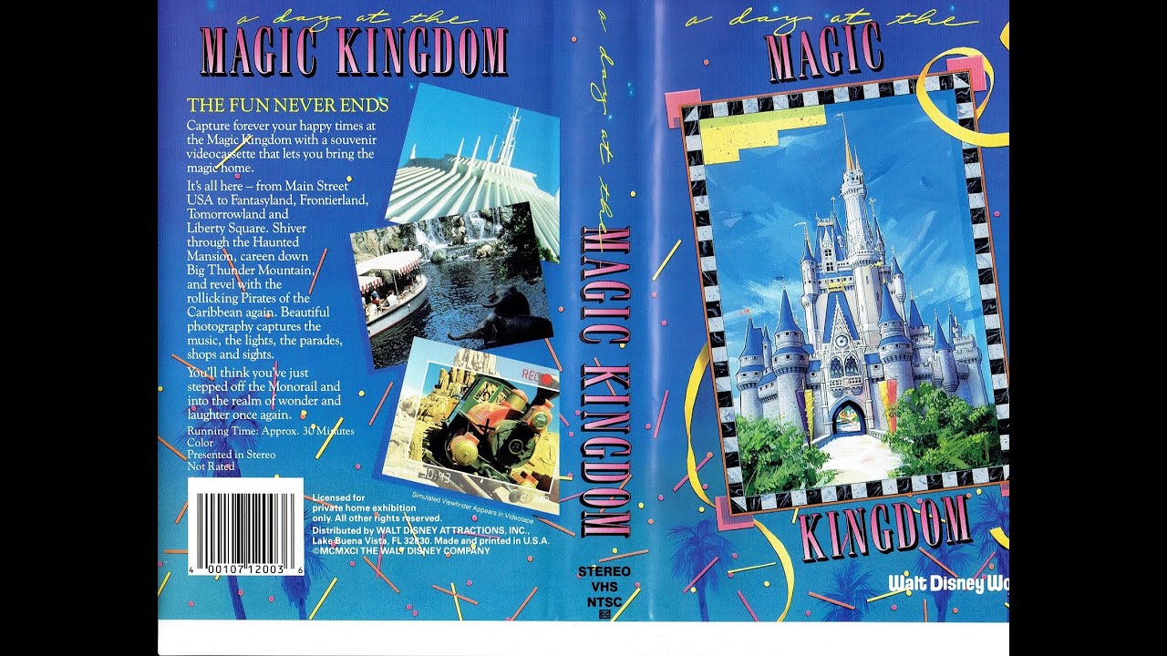 A Day at the Magic Kingdom VHS ~ 1991- InteractiveWDW