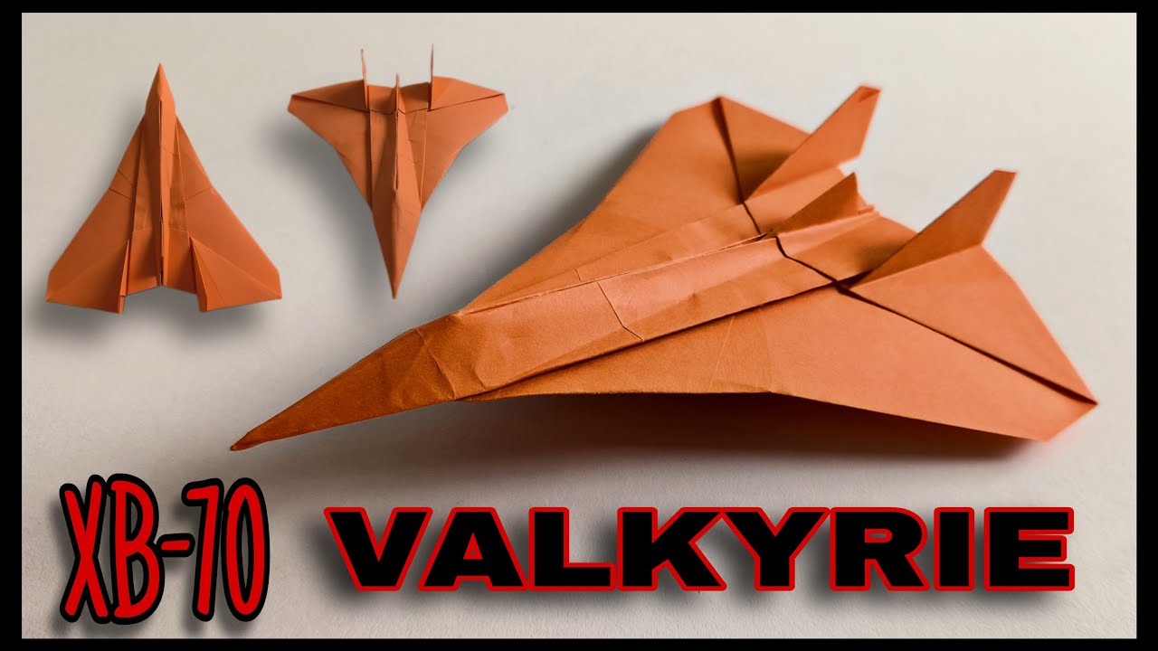 HOW to make a PAPER AIRPLANE fighter XB-70 VALKYRIE.Aviones de papel PELUSO