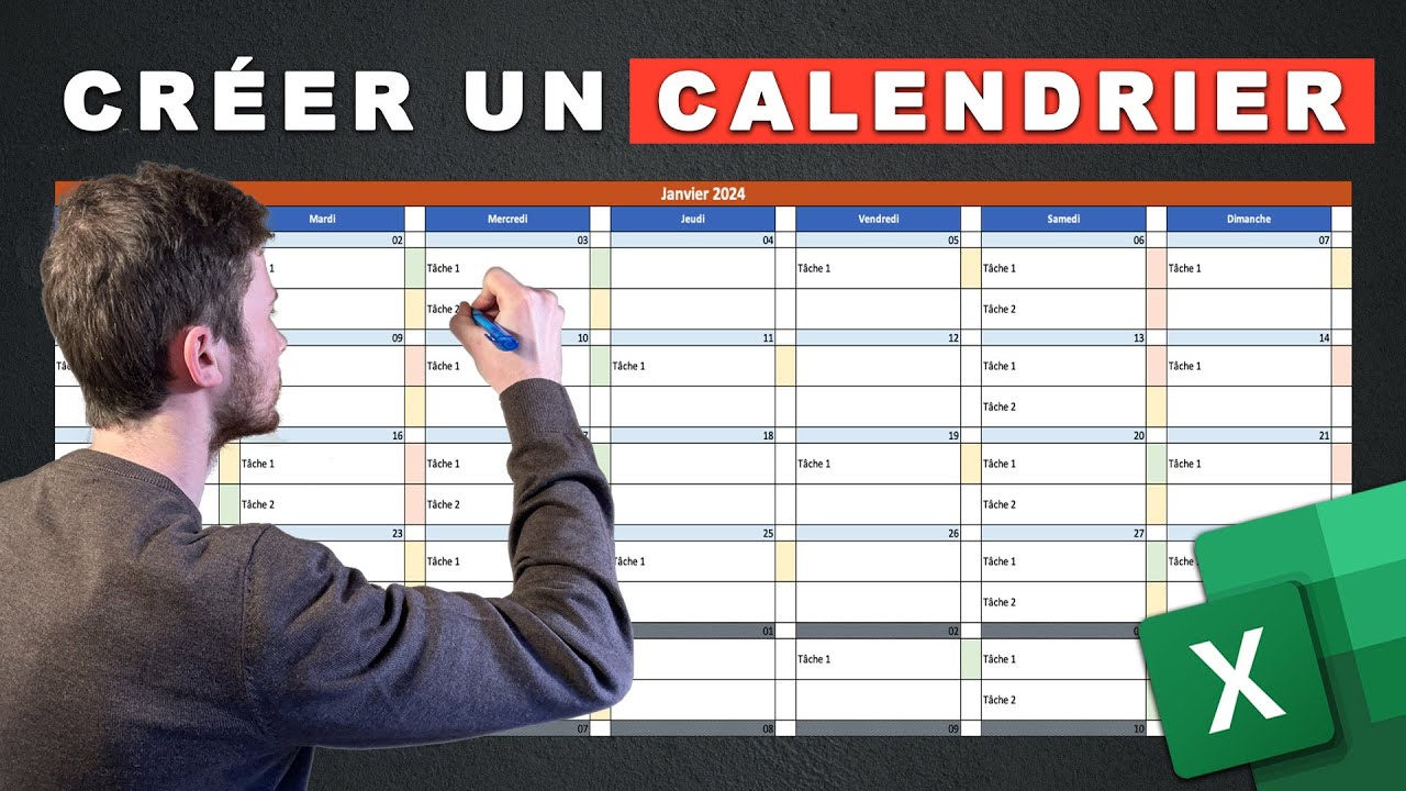Comment cr&eacute;er un calendrier dynamique et personnalis&eacute; dans Excel