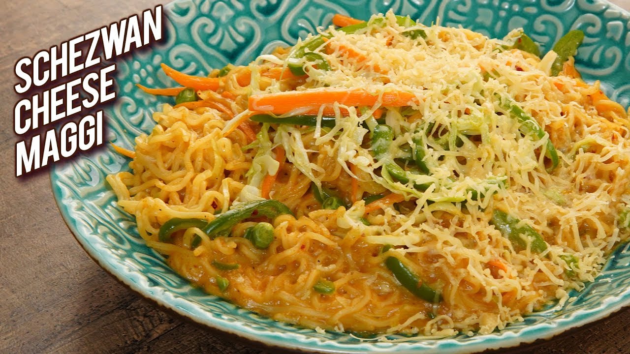 Schezwan Cheese Maggi Recipe - How To Make Vegetable Masala Maggi At Home - Varun