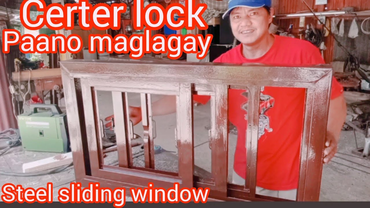 paano maglagay ng center lock/steel sliding window/tubular
