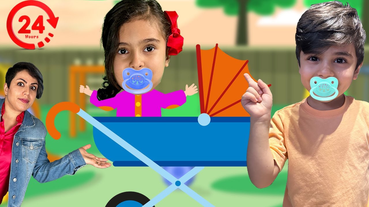 Atrin and Soren 24 Hour Baby Challenge and Other Fun Challenges for Kids | being baby for 24 hours