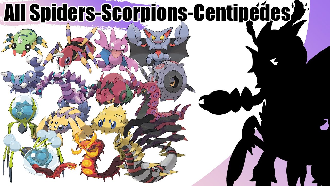 All Spiders - Centipedes - Scorpions Pokémon Fusion (Gen 1 - 8) | Bugs Pokémon Fusions | Max S