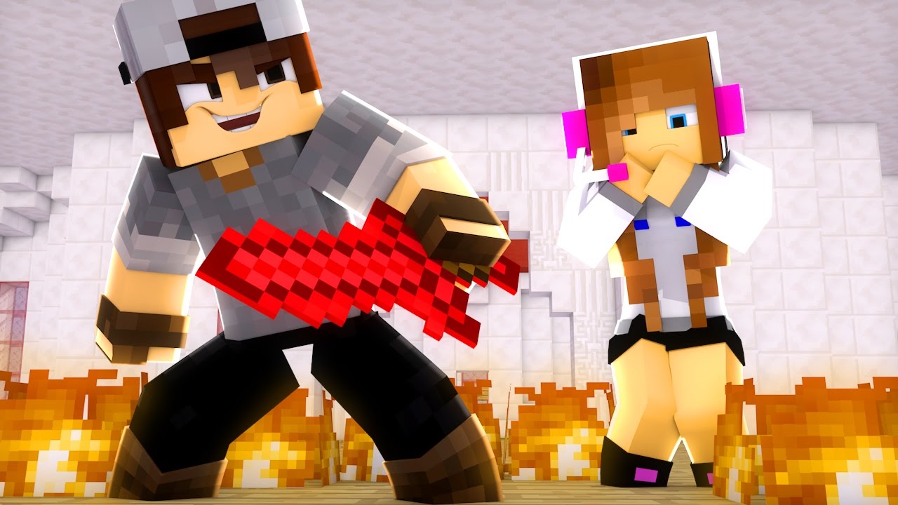 Minecraft: SORTE NO PVP - ESPADA DAS CHAMAS!