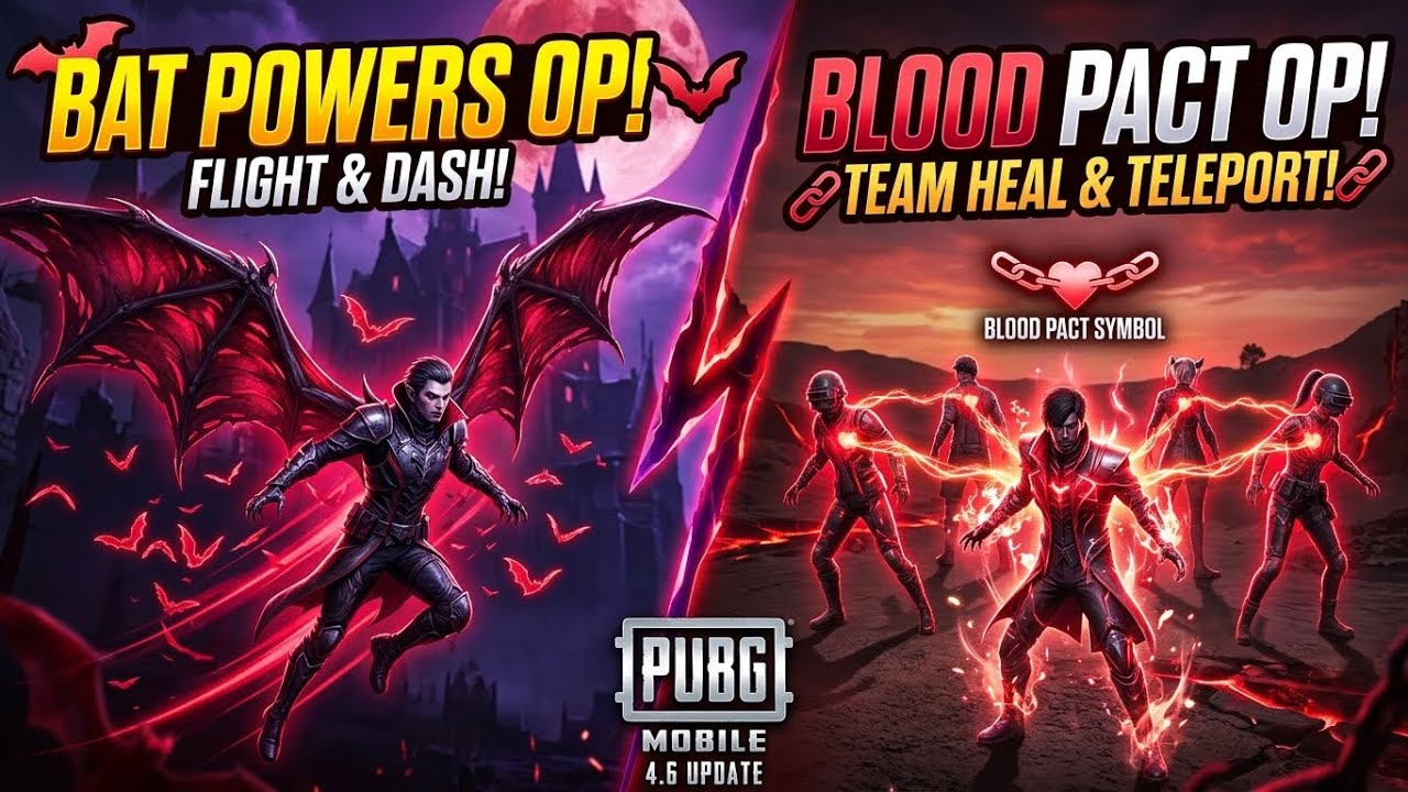How to Use Twilight Bat Wings & Blood Pact in 4.6 Update | 4.6 uodate pubg mobile #pubgmobile #bgmi
