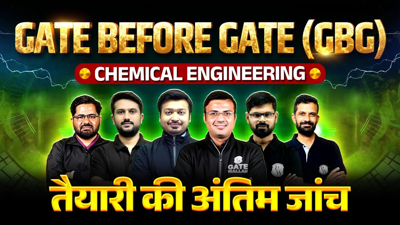 GATE Before GATE (GBG) 2026 | Chemical Engineering | Mission GATE 2026