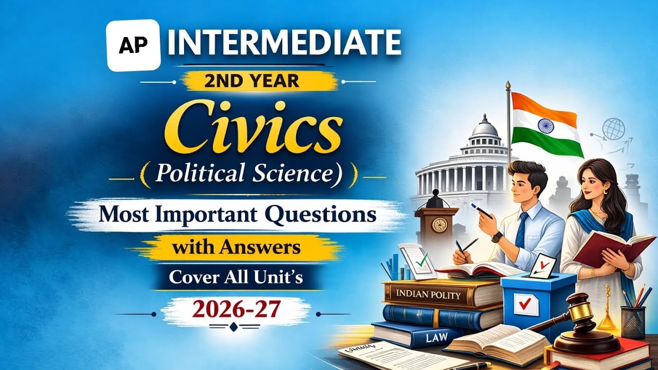 AP Inter 2nd Year| Civics| Most Important Questions & Answers | CEC & HEC| 2026-27 Regular & Backlog