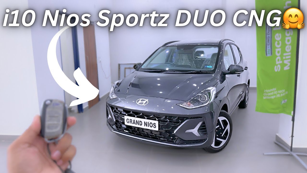 Updated Hyundai Grand i10 Nios sportz Duo CNG 2025 | i10 Nios CNG Top Model Review in Hindi!!