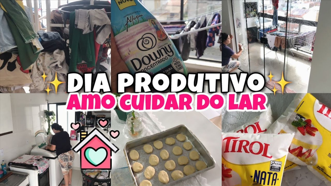 CUIDANDO DO 🏠 LAR✨dia produtivo/limpeza organização e receitinha facíl de bolacha de nata✨