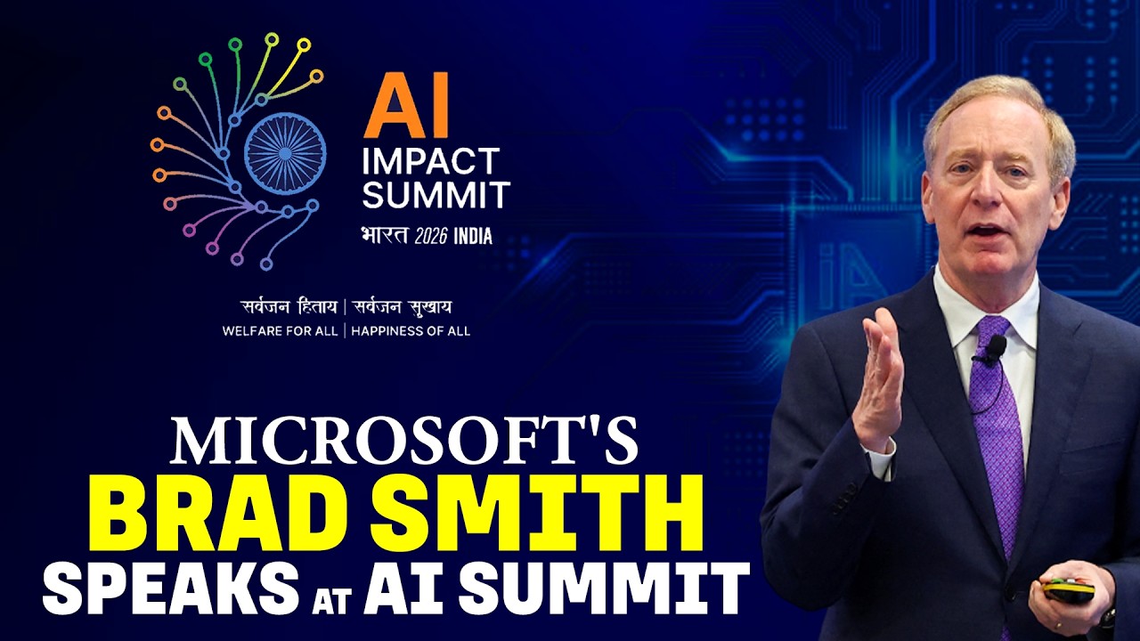 Microsoft President Brad Smith LIVE |India AI Impact Summit 2026 | Delhi | Global South |Tech CEOs