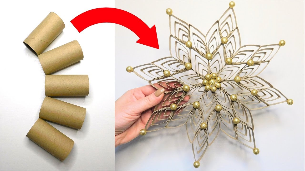 Unbelievable Star from Toilet Paper Rolls ⭐️ Easy Reuse DIY Idea ⭐️ Handmade Christmas Decoration