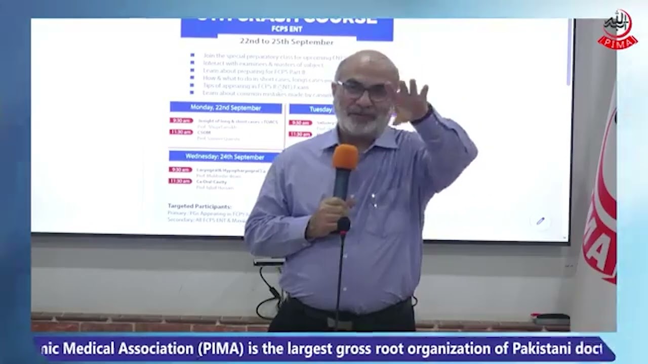 5th FCPS ENT Crash Course | PSORL Sindh Chapter x PIMA | 22&ndash;25 Sept | PIMA House Karachi