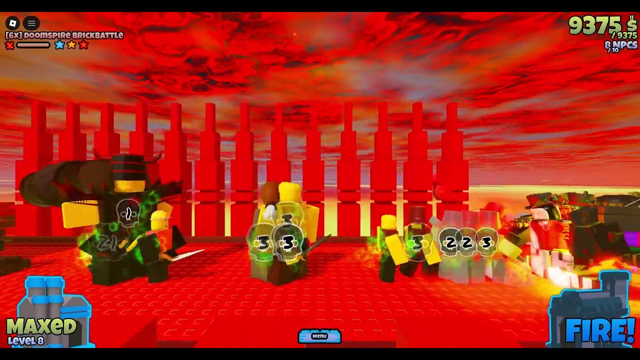 Doomspirebrickbattle 3Stars X6 VS Bosses in CH 1 2 3 (3 Each) MUST WATCH!!!