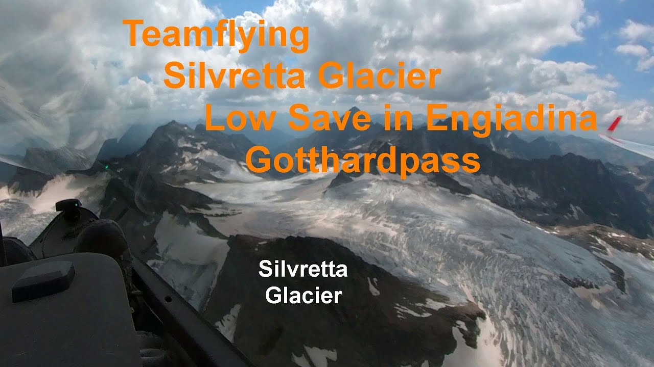 Swiss Alps Gliding: team-flight towards Engadin and low save close to Scuol