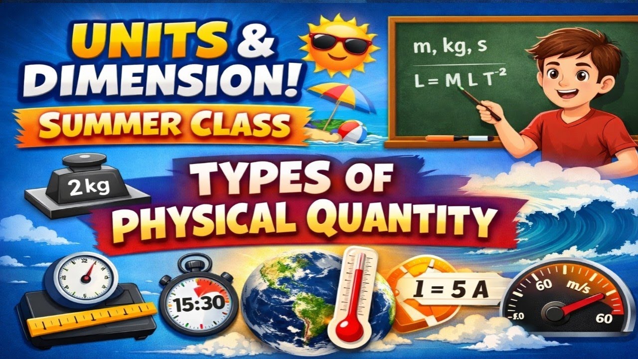 UNITS & DIMENSION | SUMMER CLASS | TYPES OF PHYSICAL QUANTITY