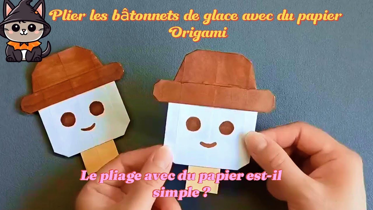 Id&eacute;es de pliage de papier origami &ndash; Fabriquer des b&acirc;tonnets de cr&egrave;me glac&eacute;e avec du papier origami