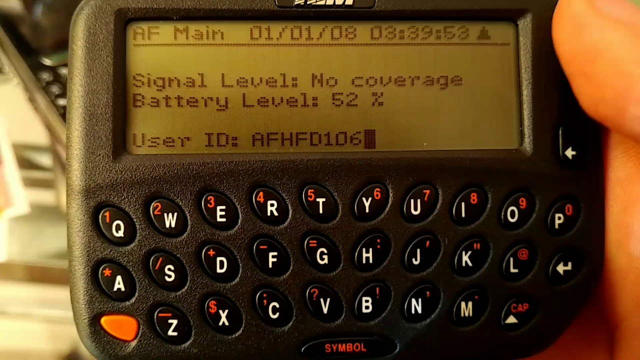 RIM Blackberry 850 using custom OS for a delivery drivers