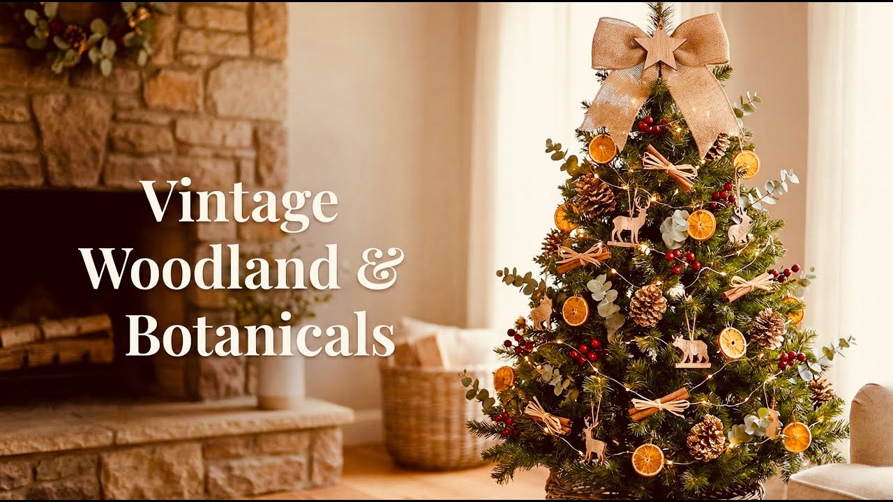 2025 - VINTAGE WOODLAND & BOTANICALS CHRISTMAS TREE | RUSTIC, ELEGANT HOLIDAY DECOR