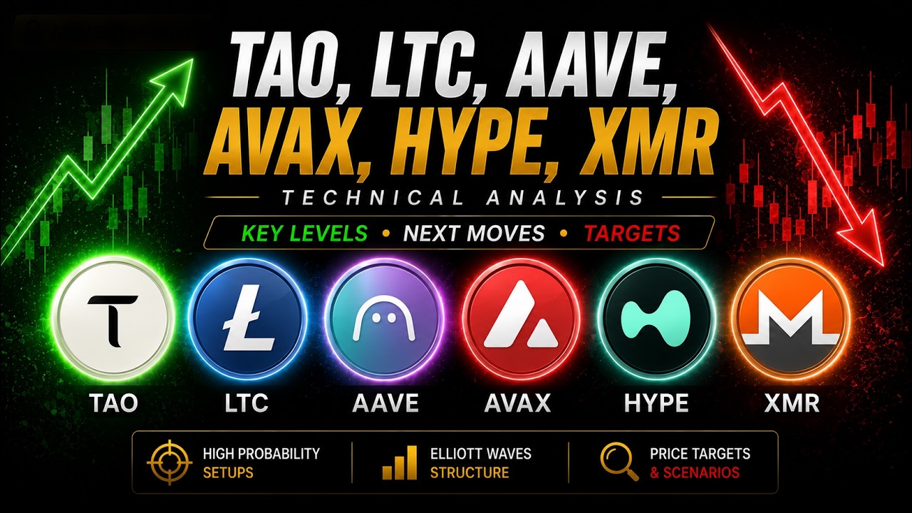 TAO, LTC, AAVE, AVAX, HYPE, XMR : ALTCOINS TECHNICAL ANALYSIS: TARGETS & KEY LEVELS