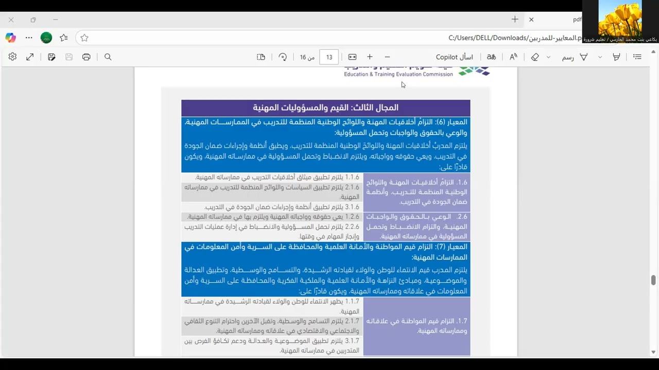 الرخصة المهنية للمدربين - اليوم الثالث