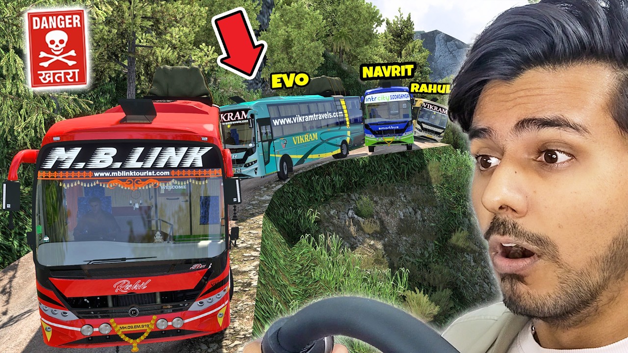 PRAKASH VEGA BUS on MOST CHALLENGING ROAD CONVOY
