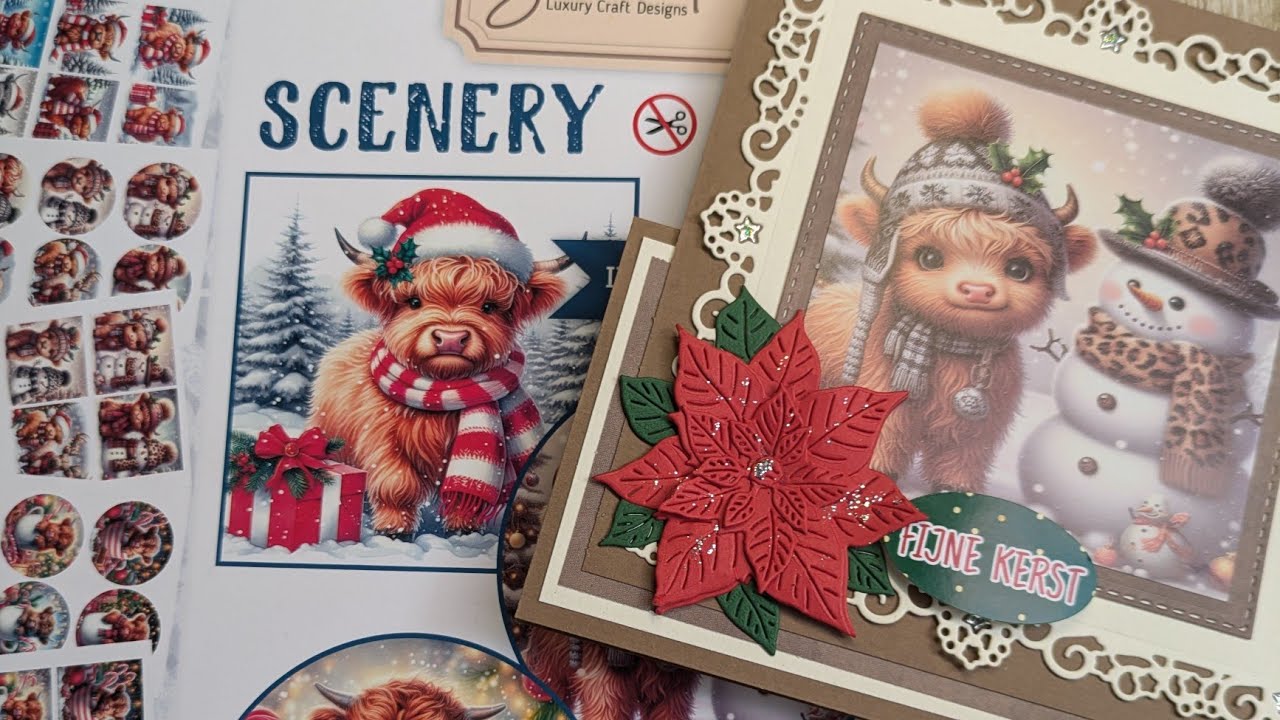 Kerstkaart maken met Push-Out Boek Scenery 9 - Berrie's Beauties