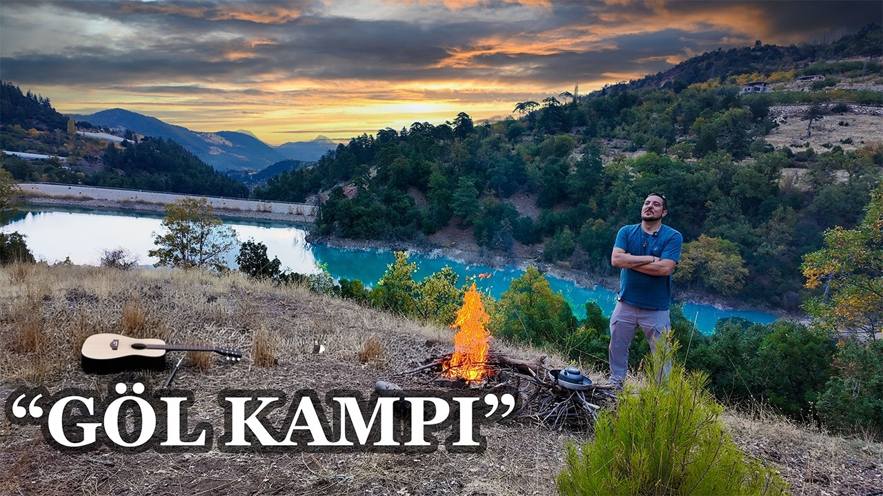 Antalya’da Göl Kenarında Kamp | Kamp Ateşinde Köfte ve Antalya Piyazı & Akustik Müzik 🔥🎸