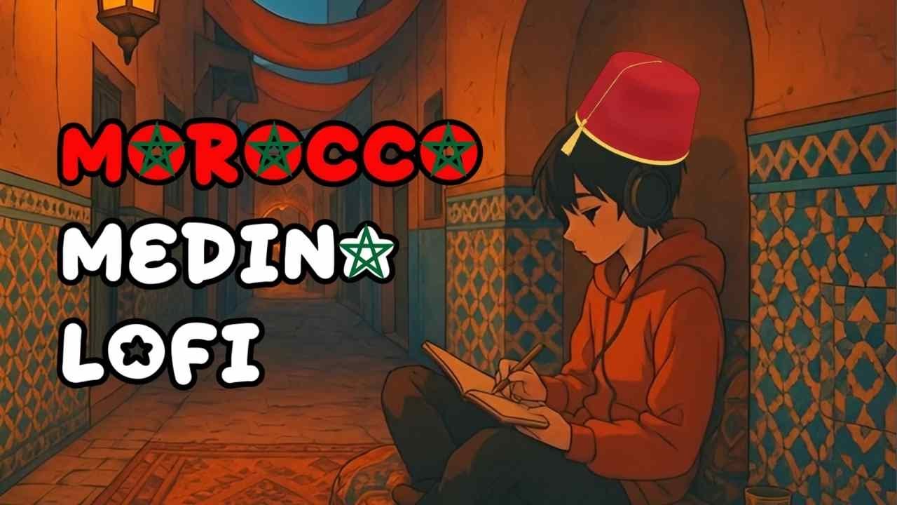 Marrakech Medina Walk | Moroccan Lofi Beats to Chill/Study